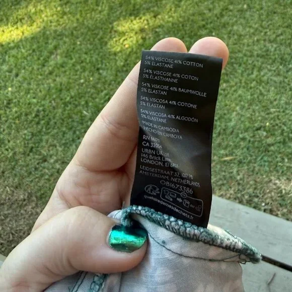 Anthropologie Green Floral Dress (Size XL) - Picture 4 of 4